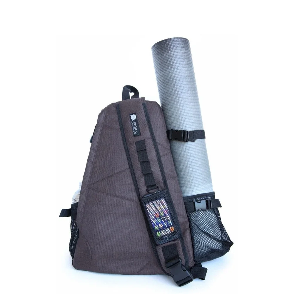AURORAE Cross‎ Body Sling Backpack Multicolored Geometric Yoga Gym Bag No Mat